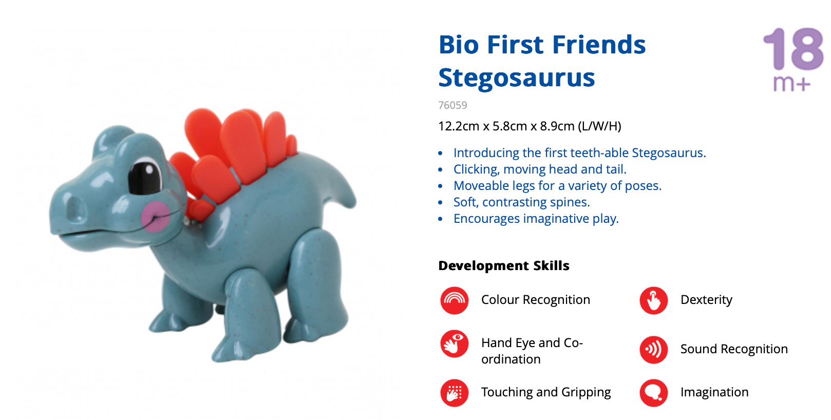 Speedy Monkey - Wholesale Toy Set - Kids - First Friends Stegosaurus2