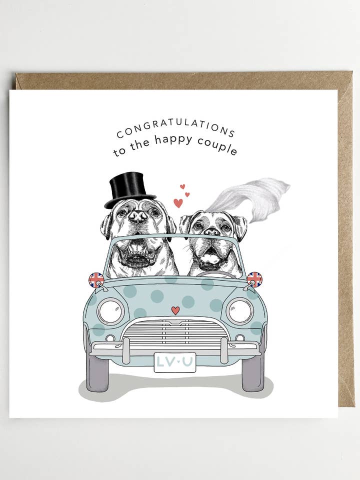 Congratulations to the happy couple for wholesale by Dotty Dog Art