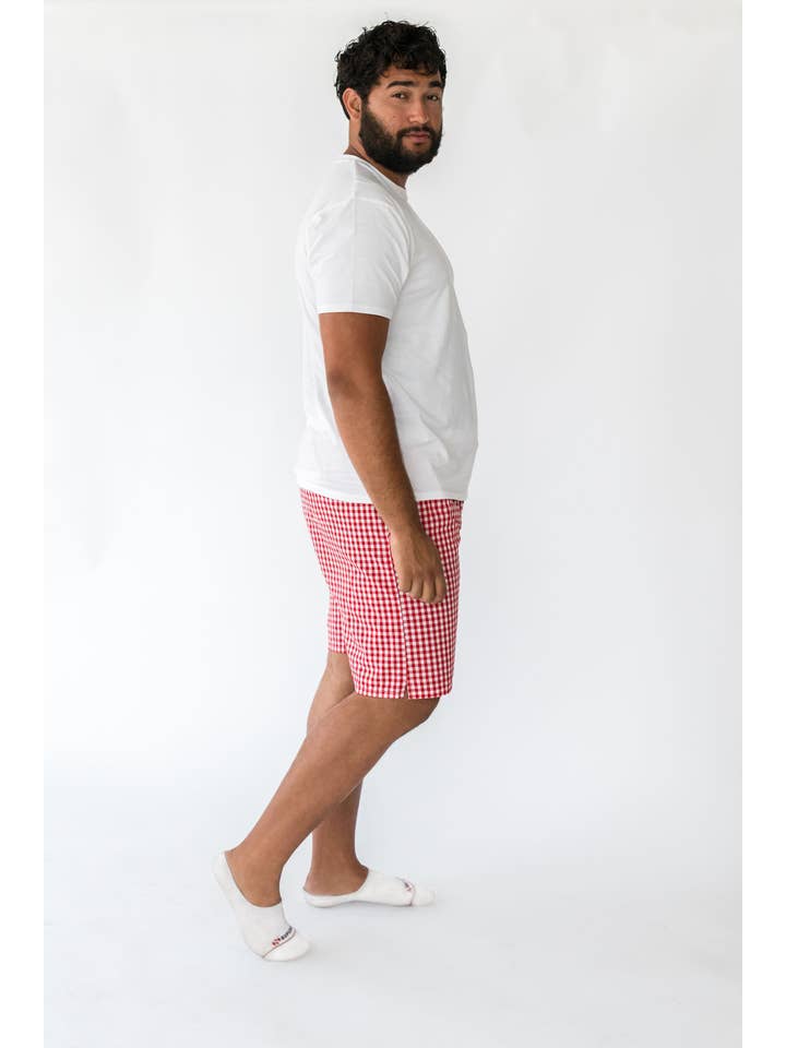 Alto Modas - Wholesale Shorts - Men's - Daniel Red Gingham Men’s Shorts