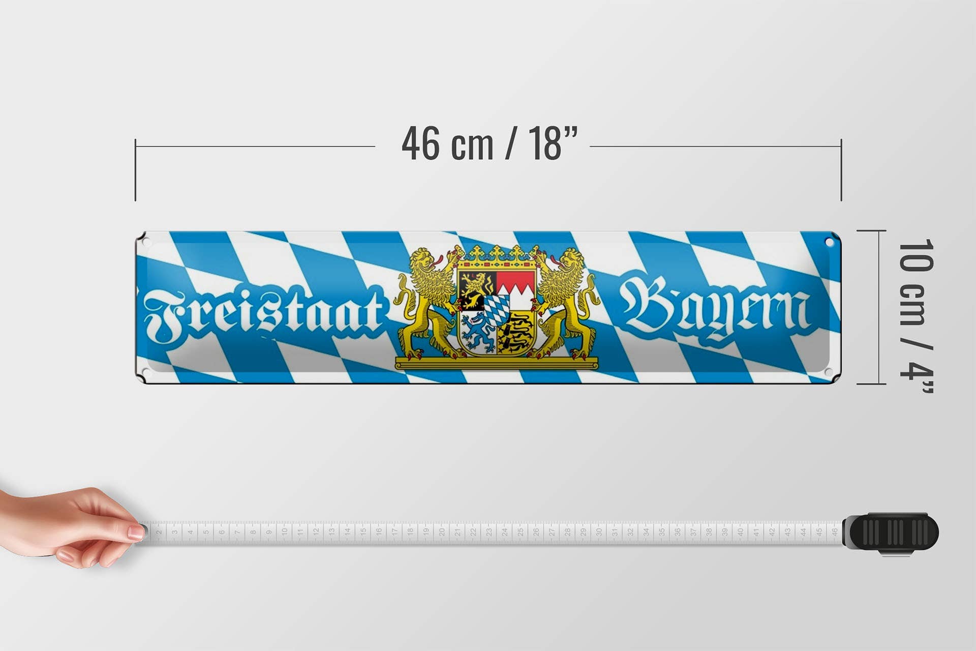 Femer - Wholesale Sign - Bavarian metal sign 46x10cm Freistaat Bayern3