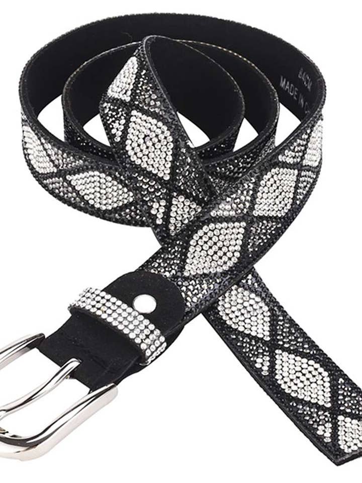 RHINESTONE PATTERN DESIGN BUCKLE BELT TO-40644 for wholesale by anbfashion