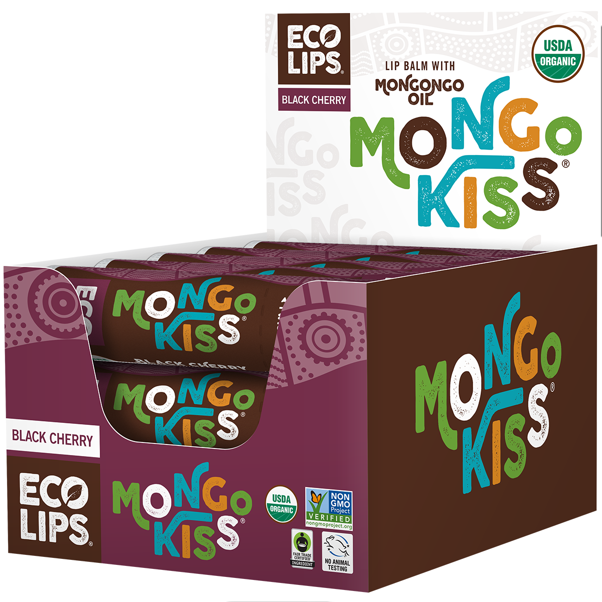 Eco Lips & Bug Soother - Wholesale Lip Balm - Mongo Kiss Lip Balm 15-count display1