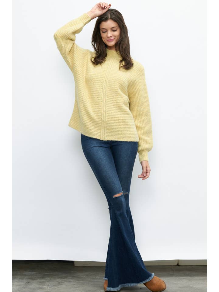 Newbury Kustom - Wholesale Knit Sweater - Women's - 10978 - FRONT SEAM DETAIL MOCKNECK SWEATER7