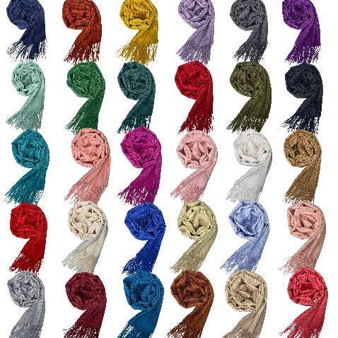 TAPA fashion - Wholesale Scarf - Women's - Plain Viscose Scarves VP1211B (12PC)15