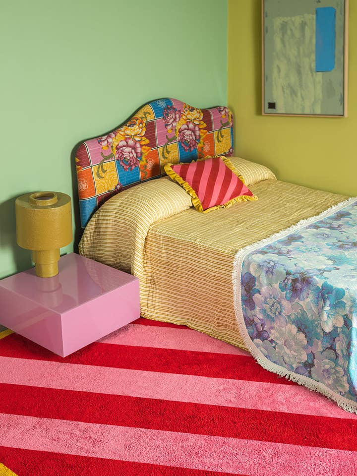 Flossie Striped Recycled Cotton Rug for wholesale by Ian Snow Ltd