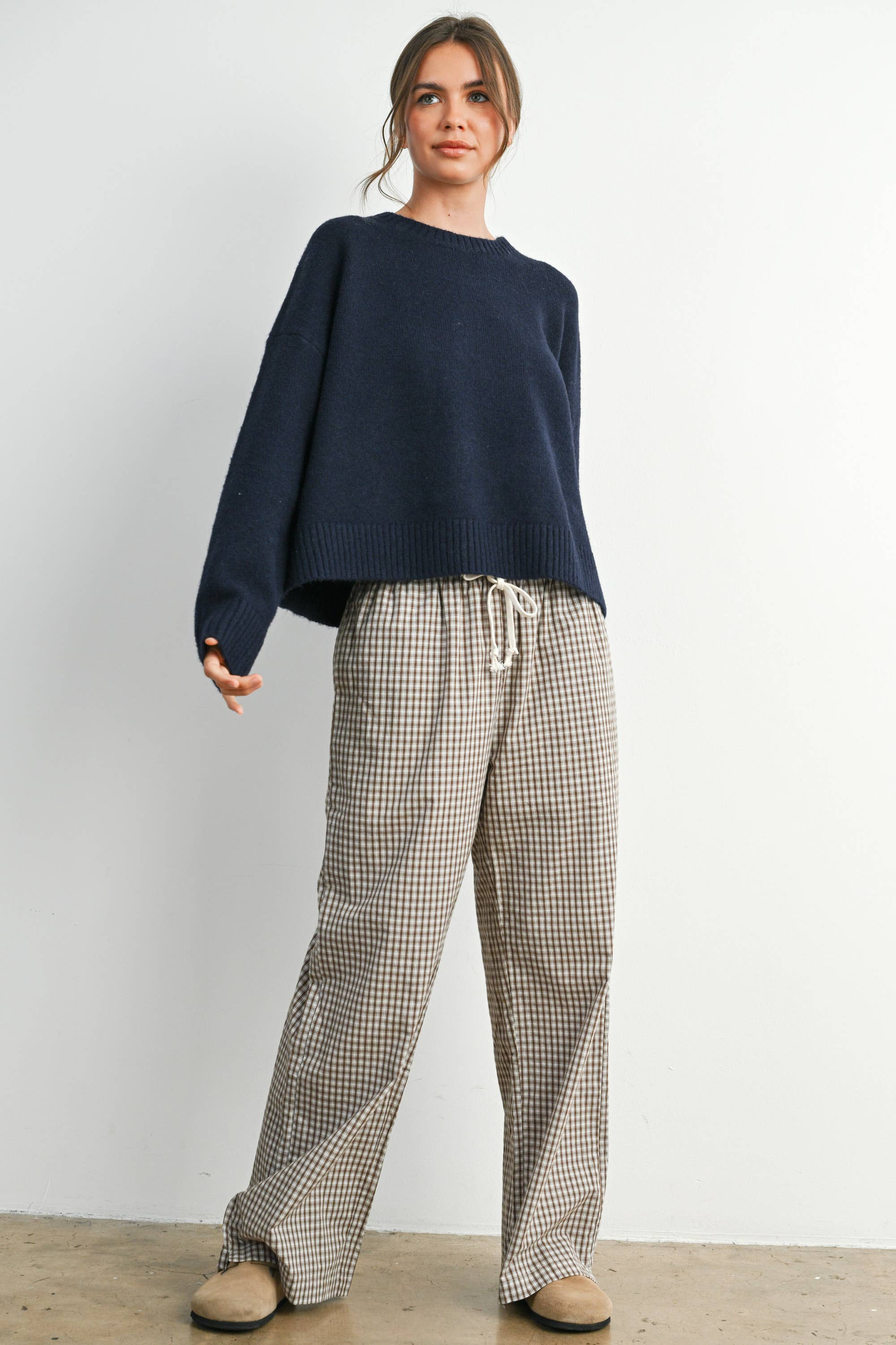 BUTTERMELON - Wholesale Knit Sweater - Women's - Tie-back Sweater - BMW781537