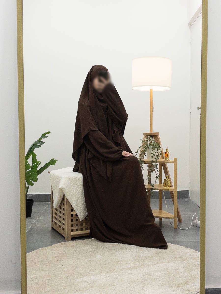 IDEAL OUTFIT - Wholesale Kaftan - Dames - 2-delige khimar en abaya set in jazzstijl ref:e2326+2501jazz9