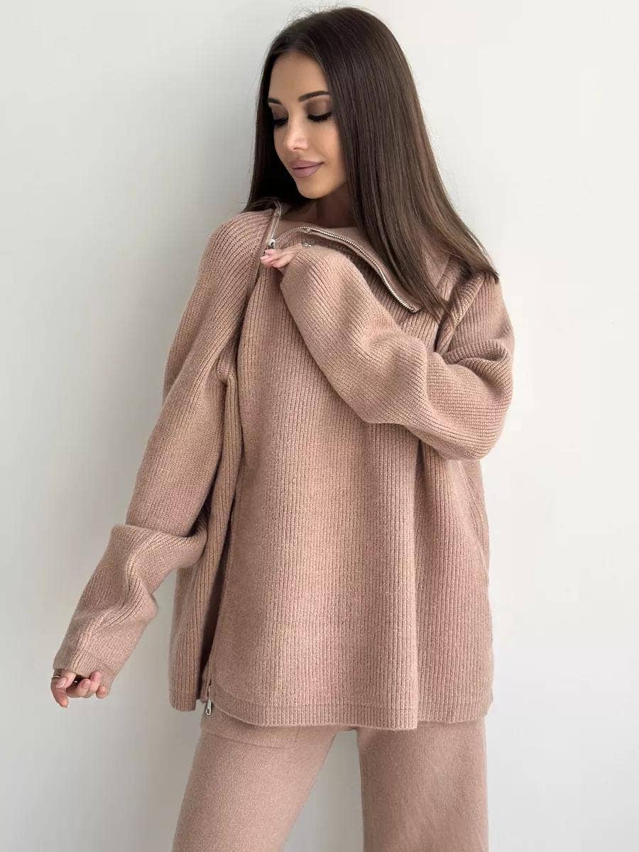 Marayn - Wholesale Top & Pant Set (NOT Loungewear) - Women's - Chic Knit Set Modern European Style for Fall20