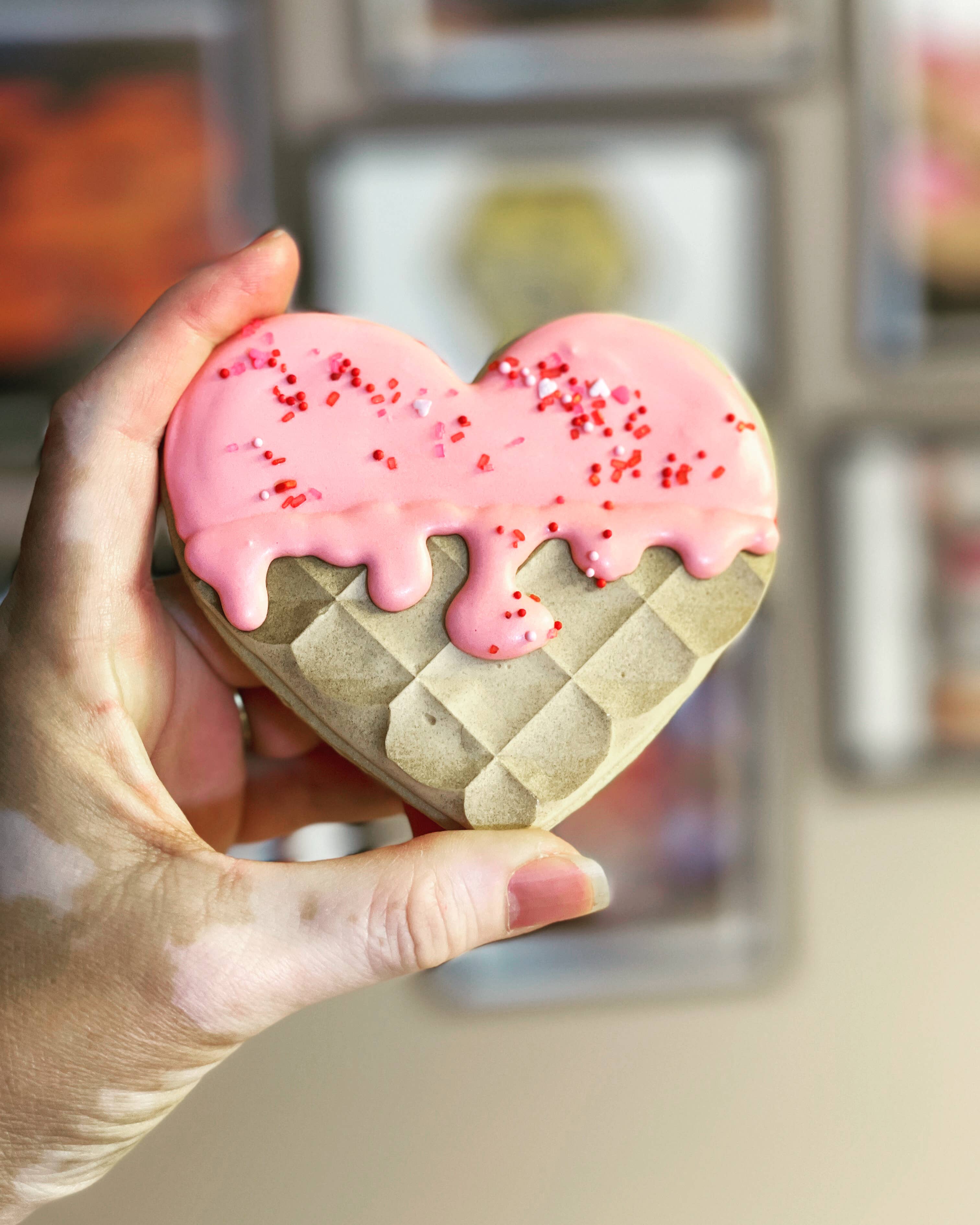 Sugar Beez - Wholesale Cookie - Ice Cream Heart Sugar Cookies2