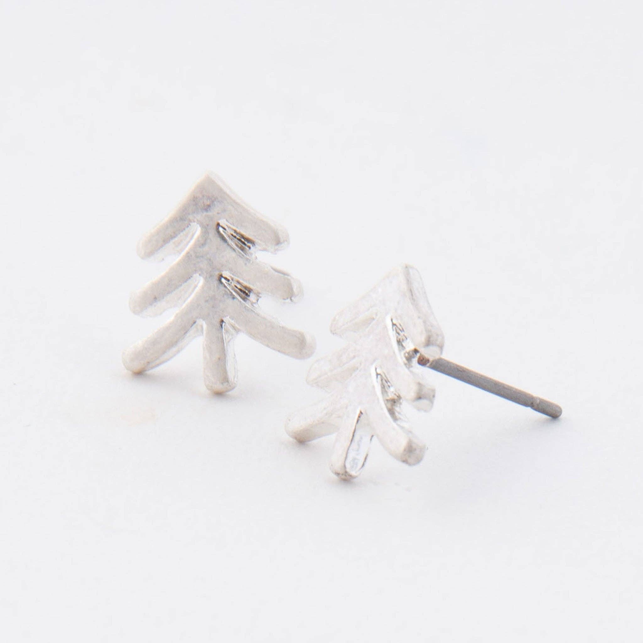 Elsie & Zoey - Vente Clous d'oreille - Boucles d'oreilles clous bourgeon en argent arbre3
