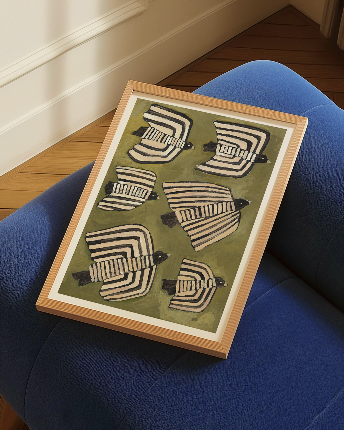 ALEX'S - Wholesale Art Print - Six Striped Birds Print2