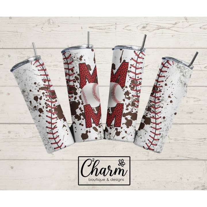 Baseball Mom Tumbler for wholesale by Charm Boutique & Designs
