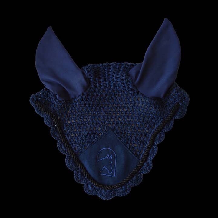 Navy Fly Veil for wholesale by Equestrian Artisans