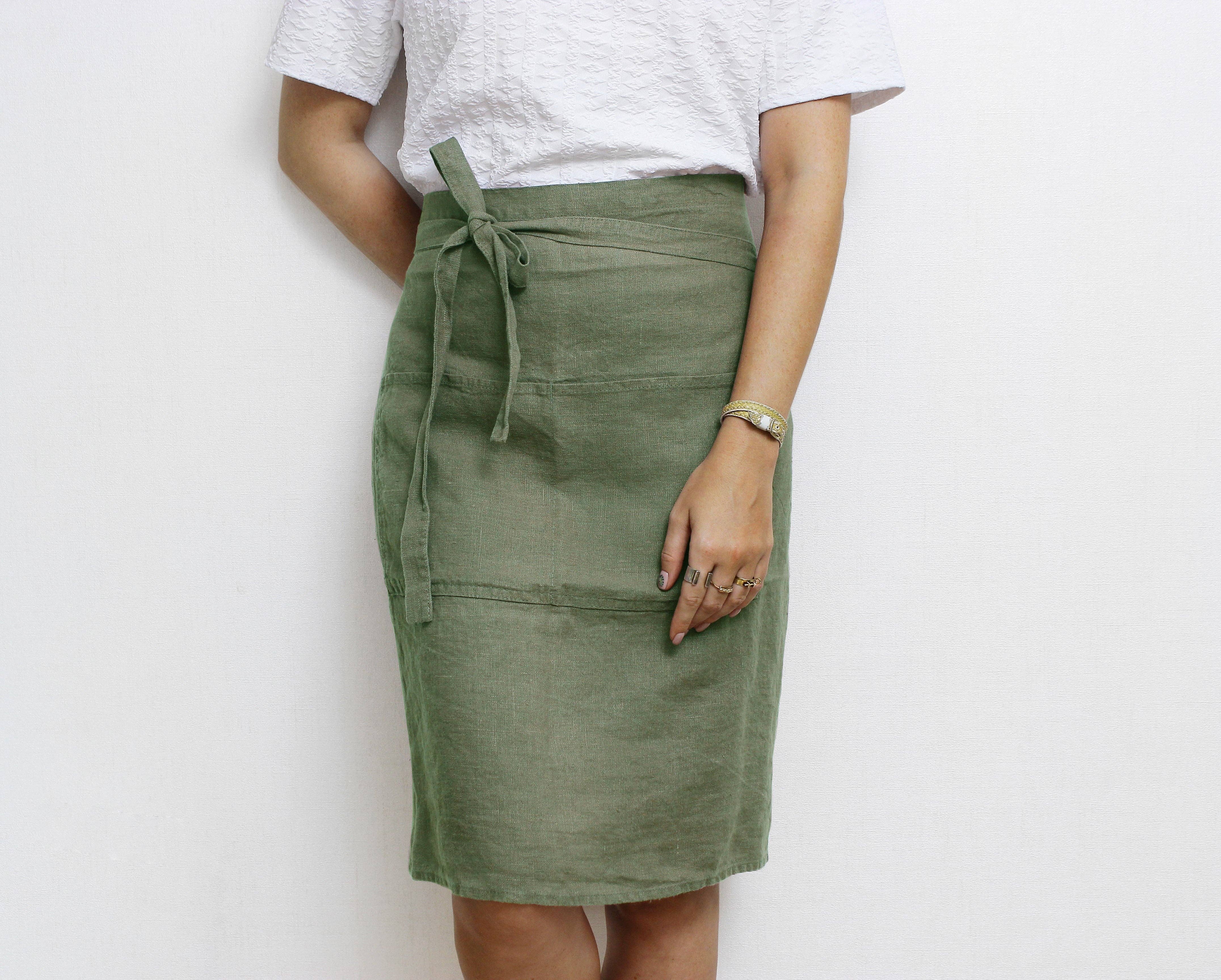 LinenQ - Wholesale Apron - Linen half apron 7