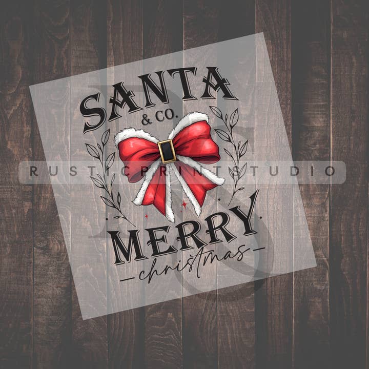 Transfert de chaleur DTF personnalisé de Noël Joyeux Noël pour la vente par RusticPrintStudio