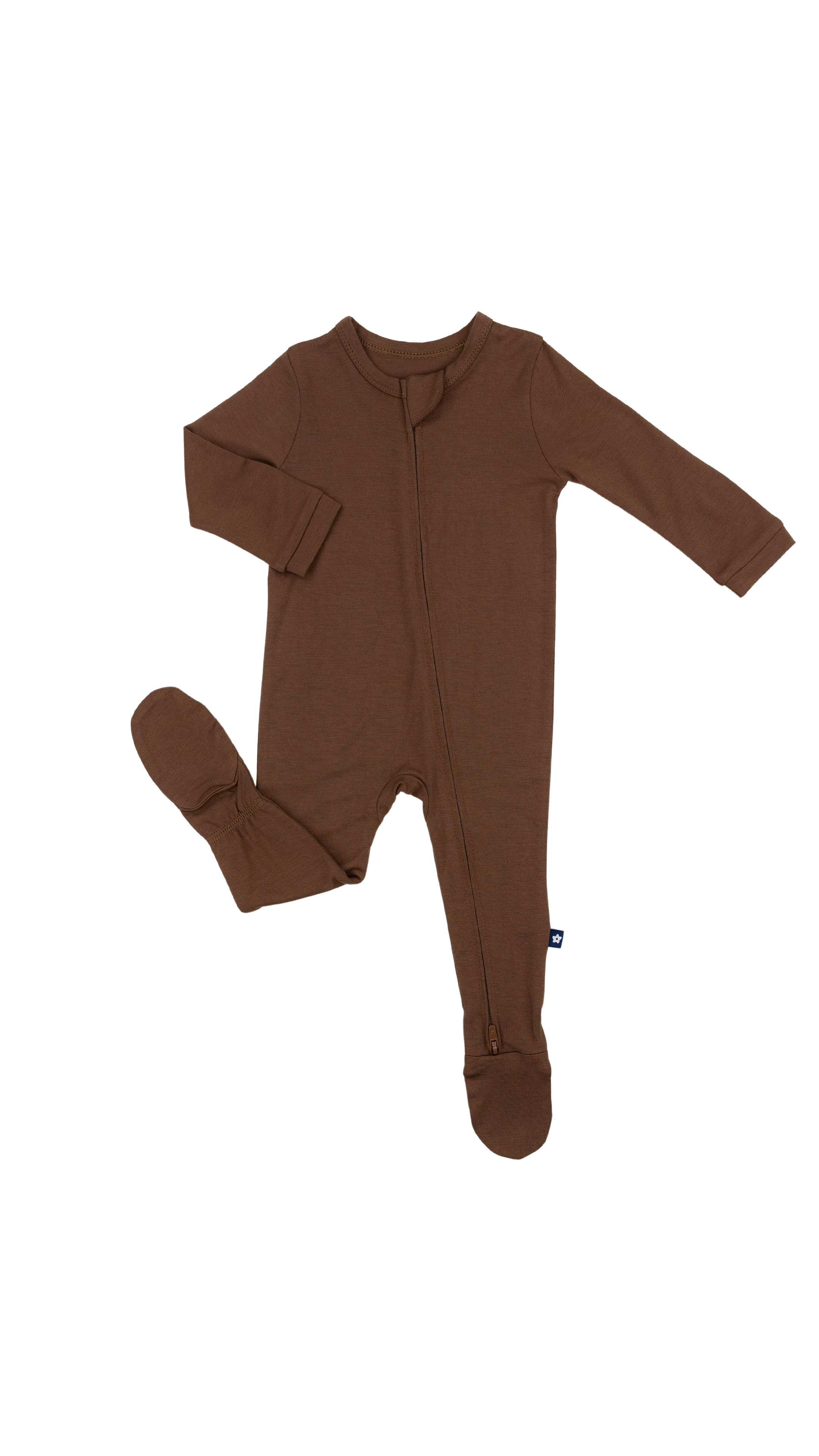 Larkspur Baby - Wholesale Sleepsuit - Baby - Zip Footie in Chestnut2