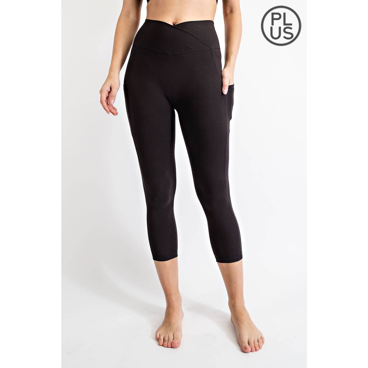 Rae Mode - Wholesale Athletic/Lounge Leggings - Women's - PLUS SIZE V WAIST CAPRI LENGTH LEGGINGS4