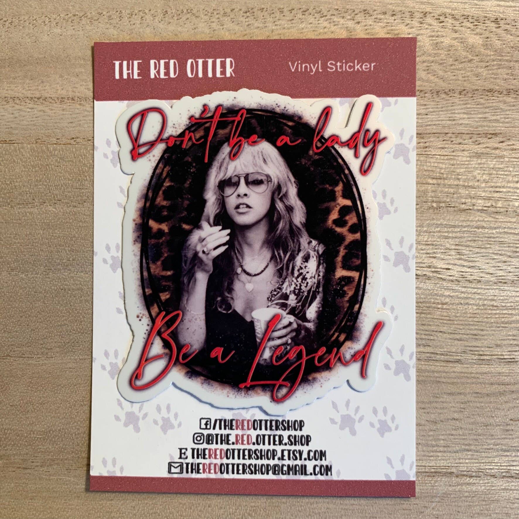 The Red Otter - Vendita all'ingrosso Adesivo - Adesivo Stevie Nicks, Don't Be A Lady, Be A Legend, Stevie, Dreams, Rhiannon, musica degli anni '70, rock 'n' roll, decalcomania, per computer portatile, regalo2