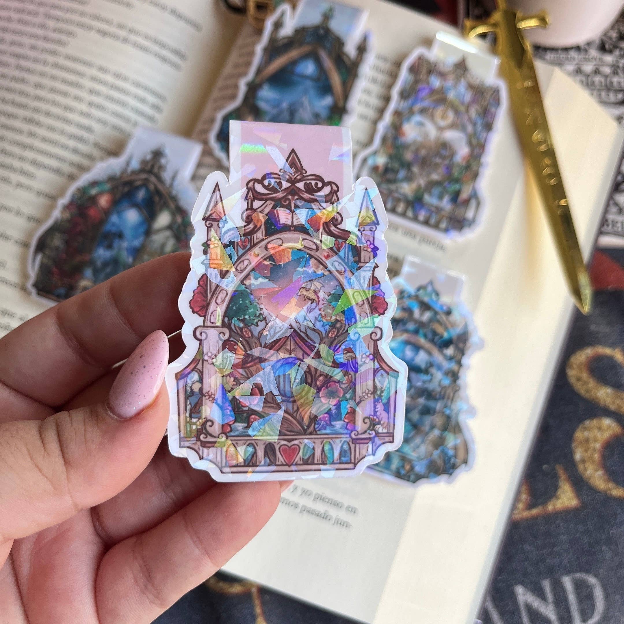 Alsace’s Art - Wholesale Bookmark - Bookish Magnetic City Portals Holographic Bookmarks5
