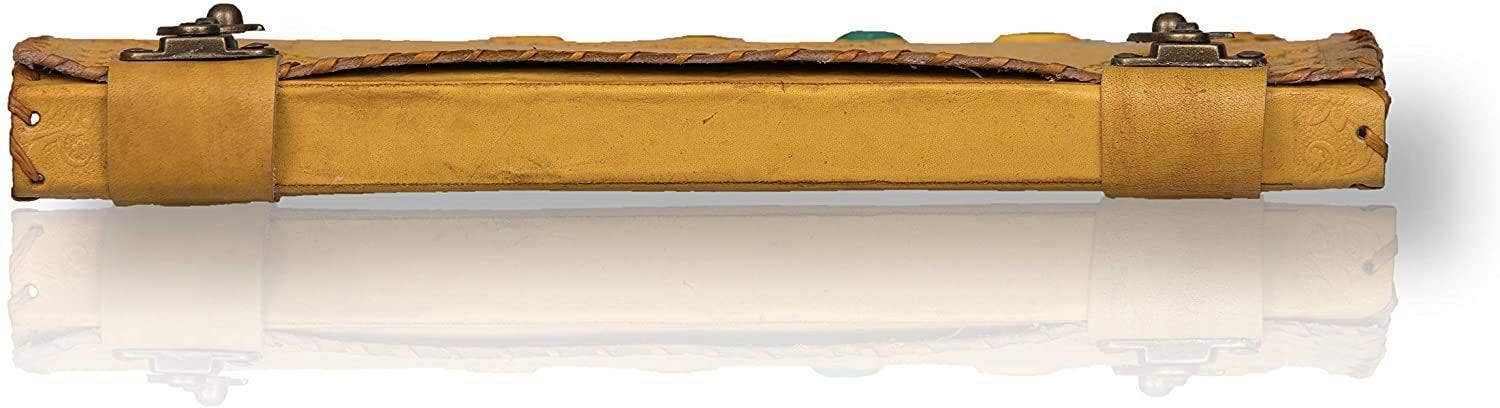 Tuzech Leather - Wholesale Journal/Diary - Tuzech Seven Chakra Medieval Stone Embossed Handmade Jumbo Leather Journal Book of Shadows Notebook Office Hocus Pocus Diary College Poetry Sketch With Leather Bound15