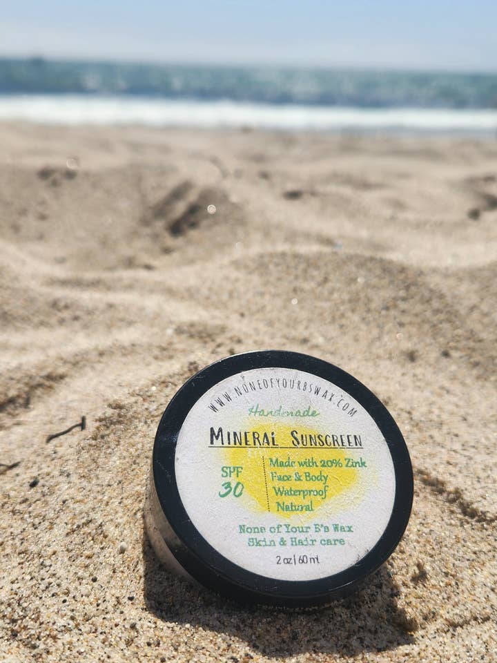 Mineral Sunscreen SPF 30 with Zinc for Face & Body for wholesale by None of Your B's Wax Skin & Hair care