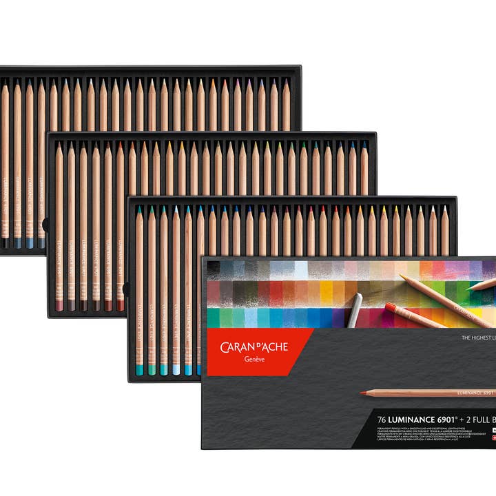Set of 76 Colored Pencils LUMINANCE™ + 2 full blenders for wholesale by Caran d'Ache