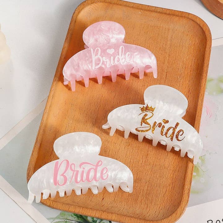 NINEXIS - Wholesale Hair Clip - Women's - CWAHA1314_SIMPLE HAIR CLAW CLIP WITH LETTERING PRINT3