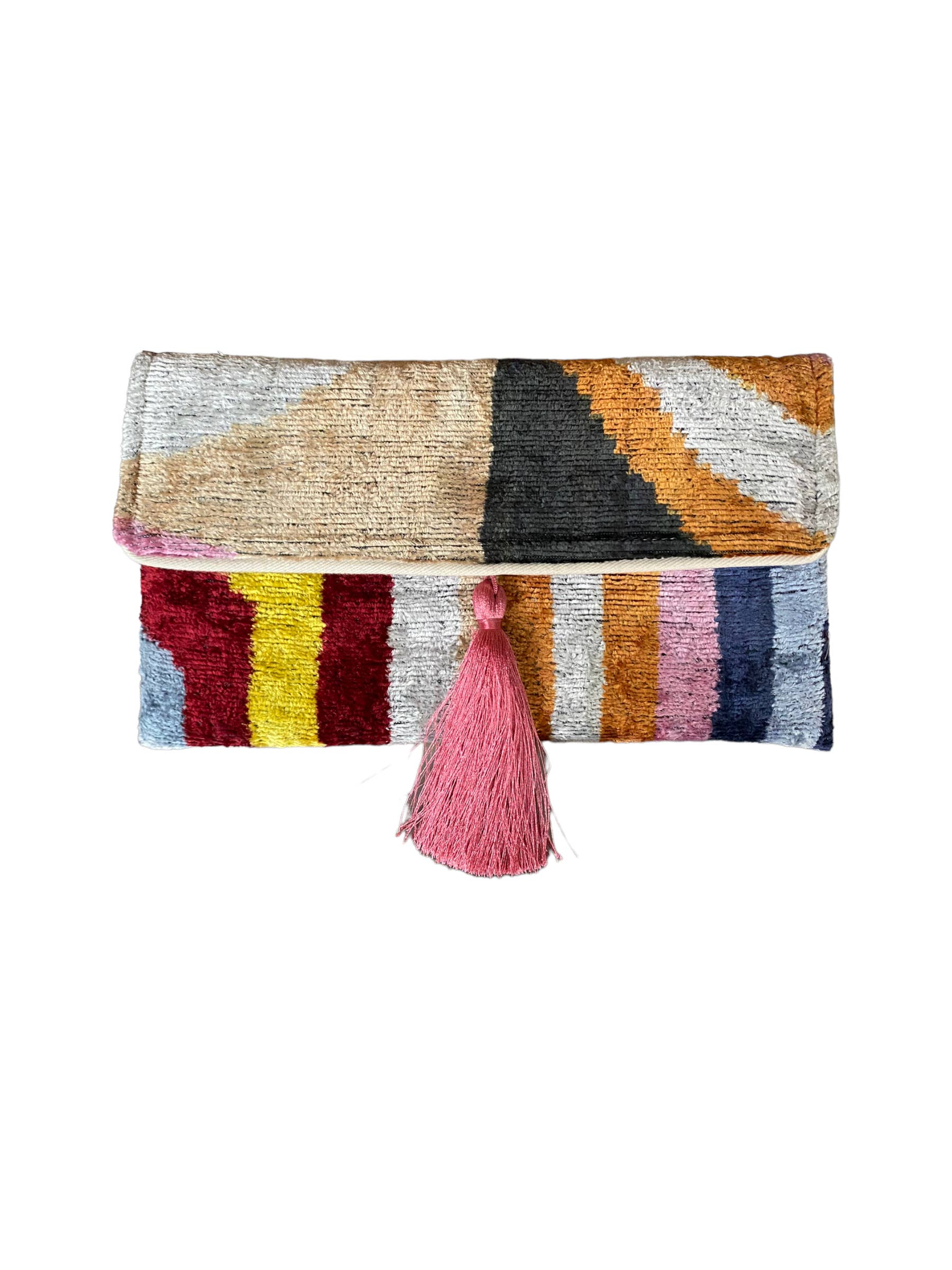 AYCA DESIGN - Wholesale Clutch bag – women's - Silk Velvet Ikat Clutch