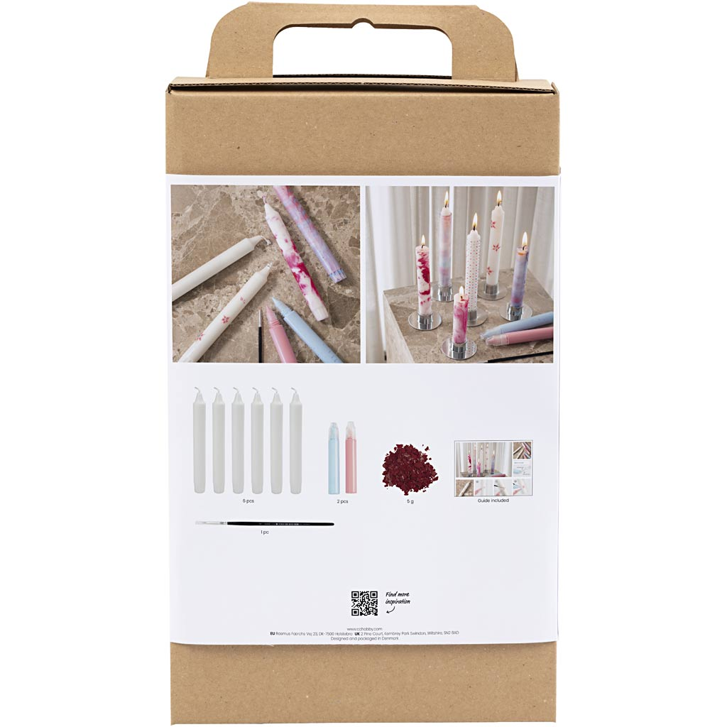 Hobbygroep - Vendita all'ingrosso Kit per lavoretti fai da te - CC Set Hobby Decorazione Candele Candele Coniche Decorate1