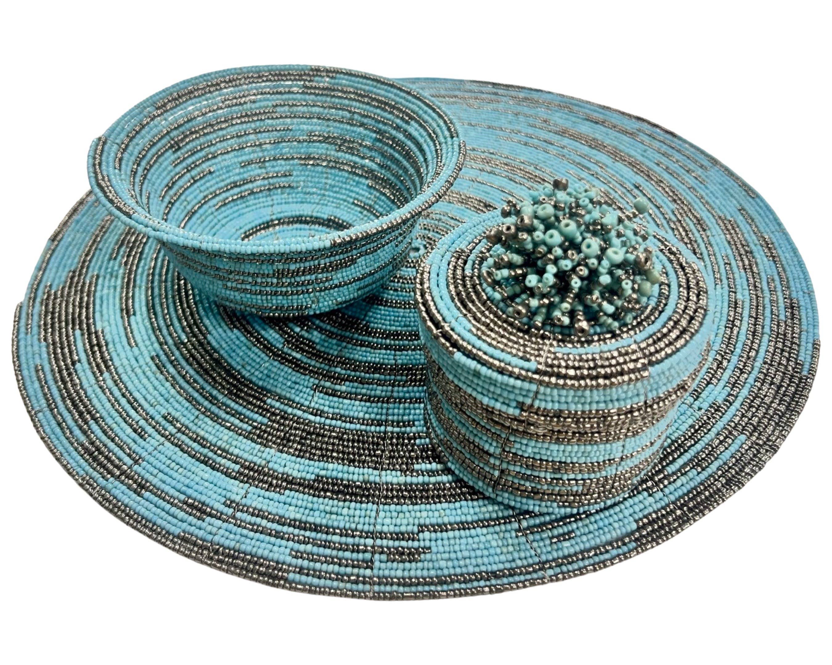 Bamboo Source Tropical Decor - Wholesale Placemat - Beaded Placemat - Round9