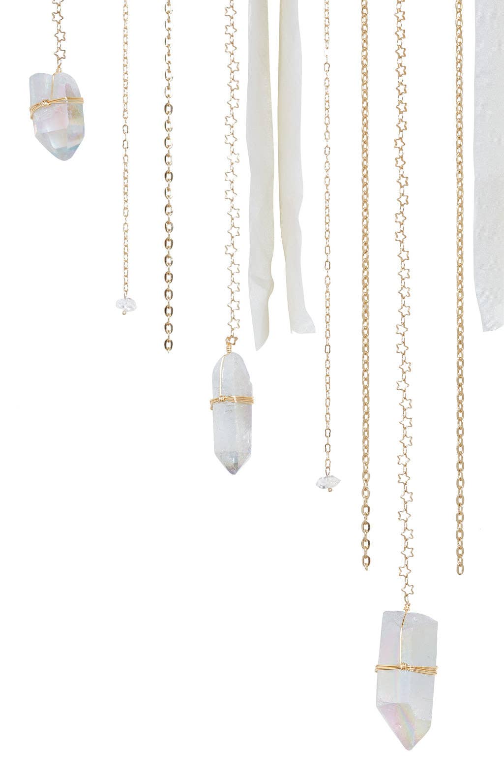 Celestial Aura Quartz Dreamcatcher – Healing Crystal & Brass for wholesale on Faire0