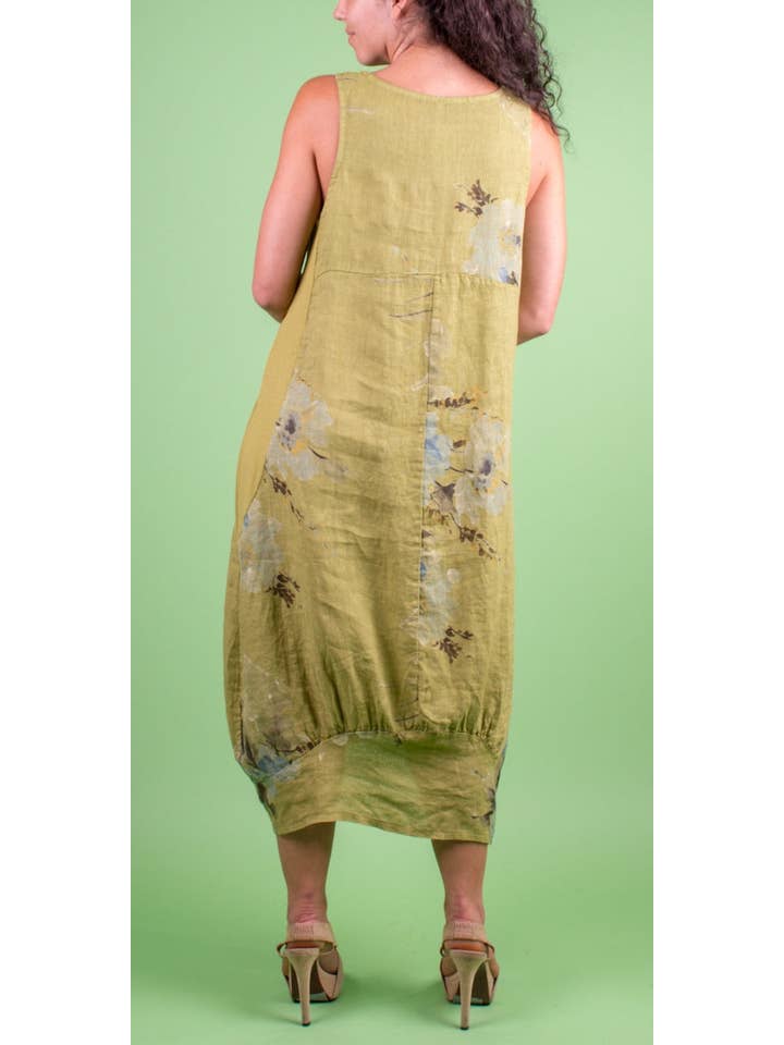 Gigi Moda - Wholesale Dress - Women's - Floral Linen Sleeveless Dress8