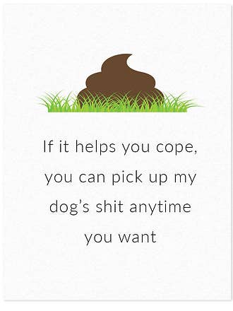 Dog Shit Card for wholesale by Unfiltered