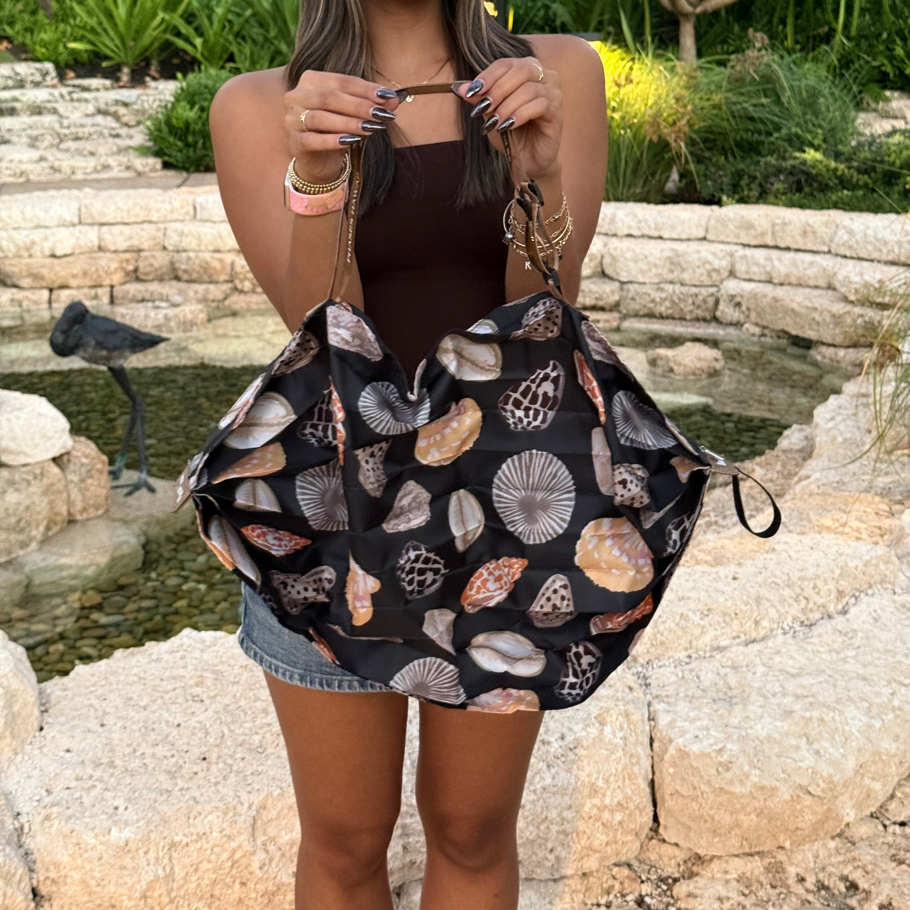 Phases Hawaii - Wholesale Tote Bag - Women's - Shappa Tote Shell Huntah black | Collab x Keahi Ko0