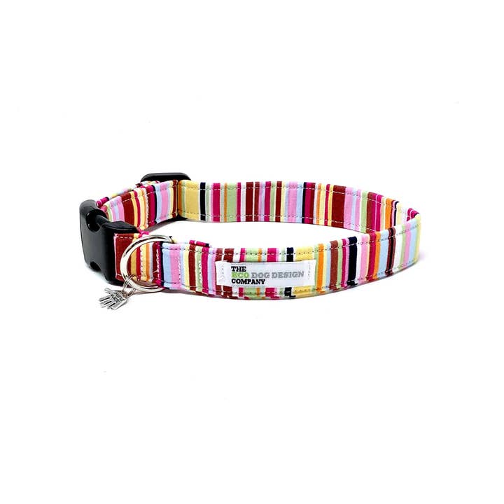 Candy Stripe Adjustable Dog Collar for wholesale by EcoDogDesigns
