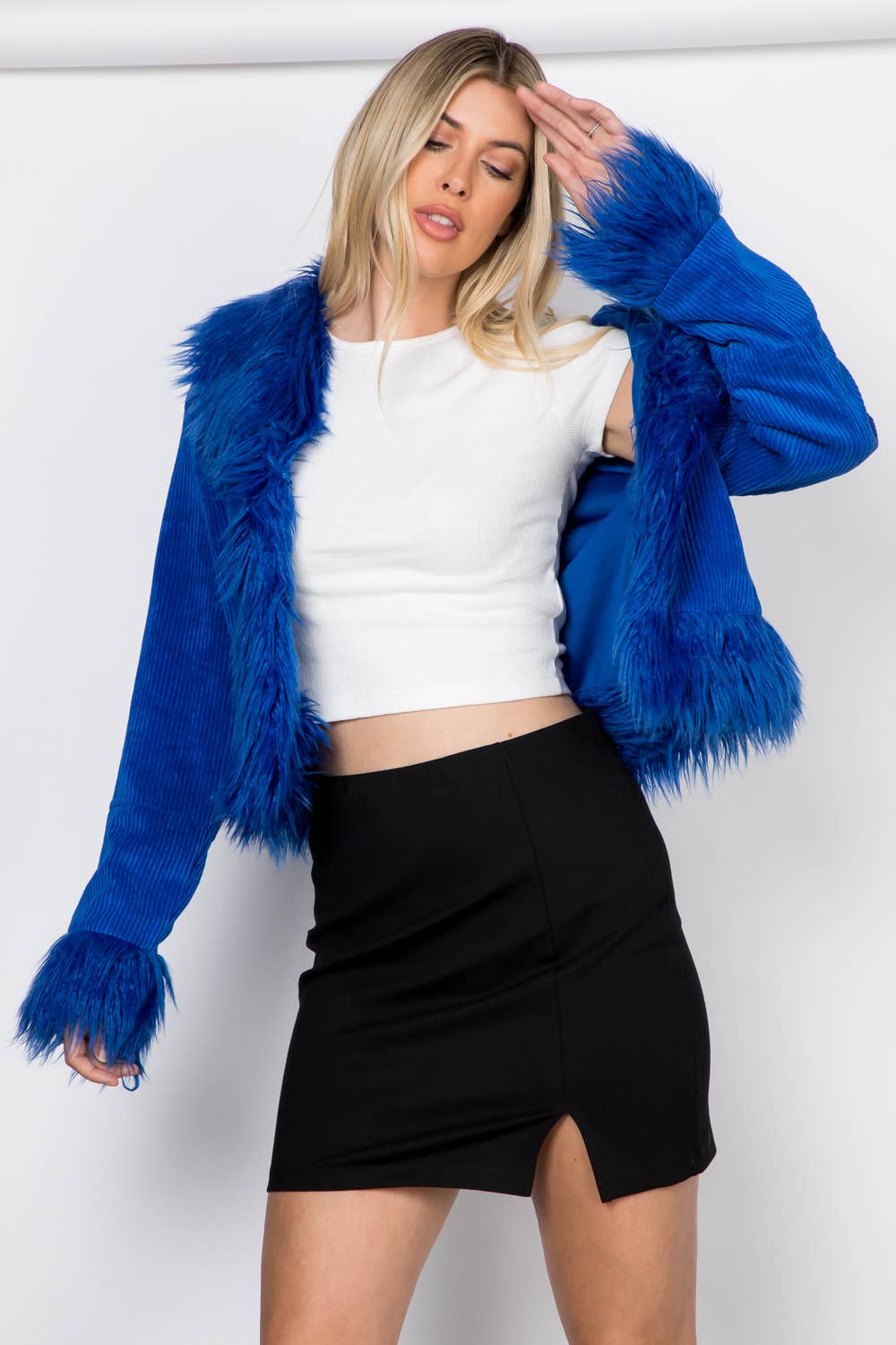 26 International - Wholesale Jacket - Women's - Faux Fur Trim Corduroy Jacket20