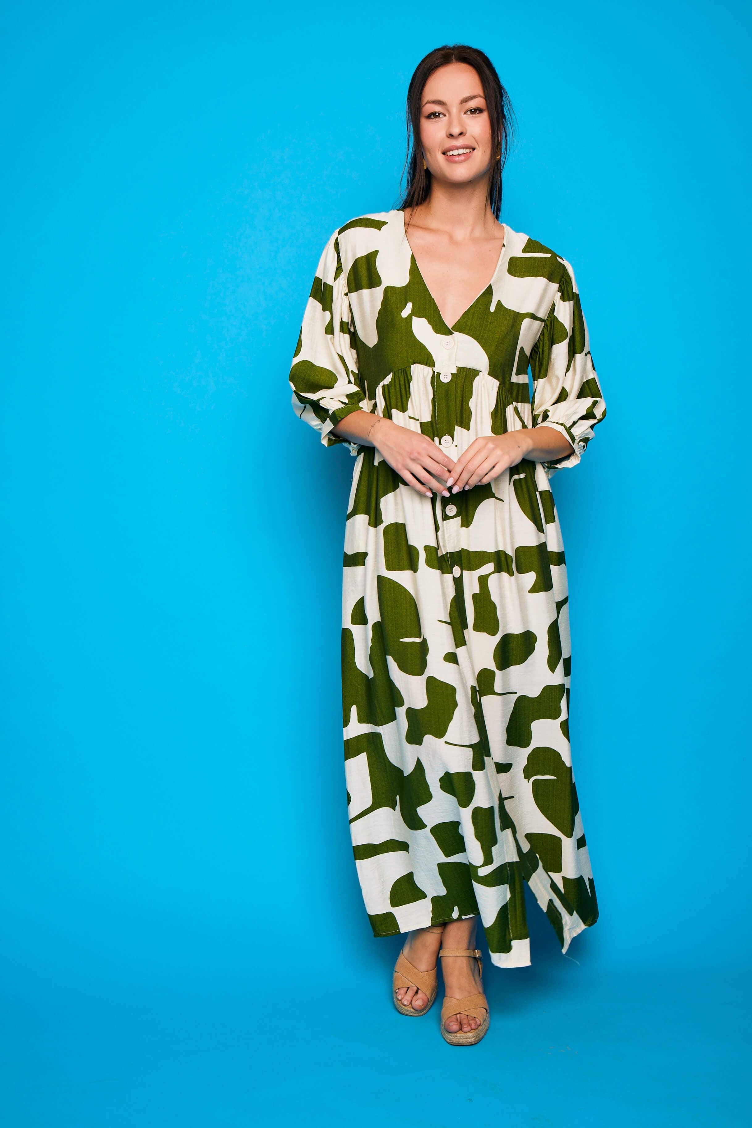 Smile - Wholesale Dress - Women's - Cambrils Long Green Dress3