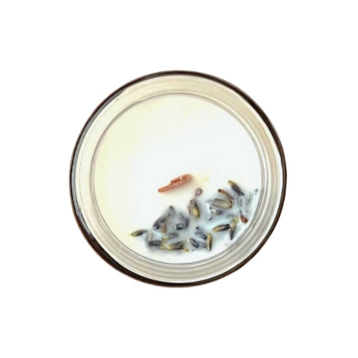 Lit Rituals - Wholesale Jar/Filled Candle - Earl Grey & Lavender Creme Soy Candle - Wooden Wick