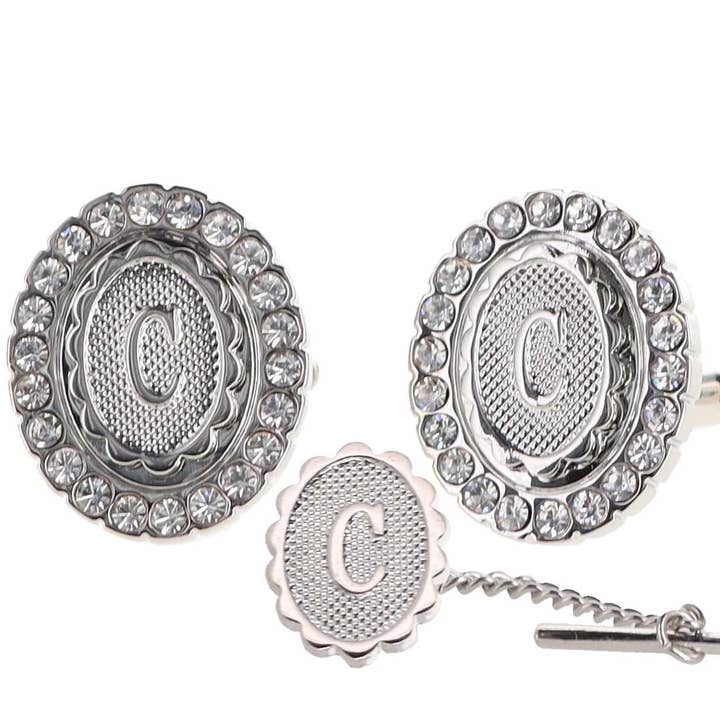 Dubal Brothers - Vendita all'ingrosso Gemelli - Gemelli e fermacravatte Vittorio Vico Bling iniziali: dalla A alla Z di Classy Cufflinks47