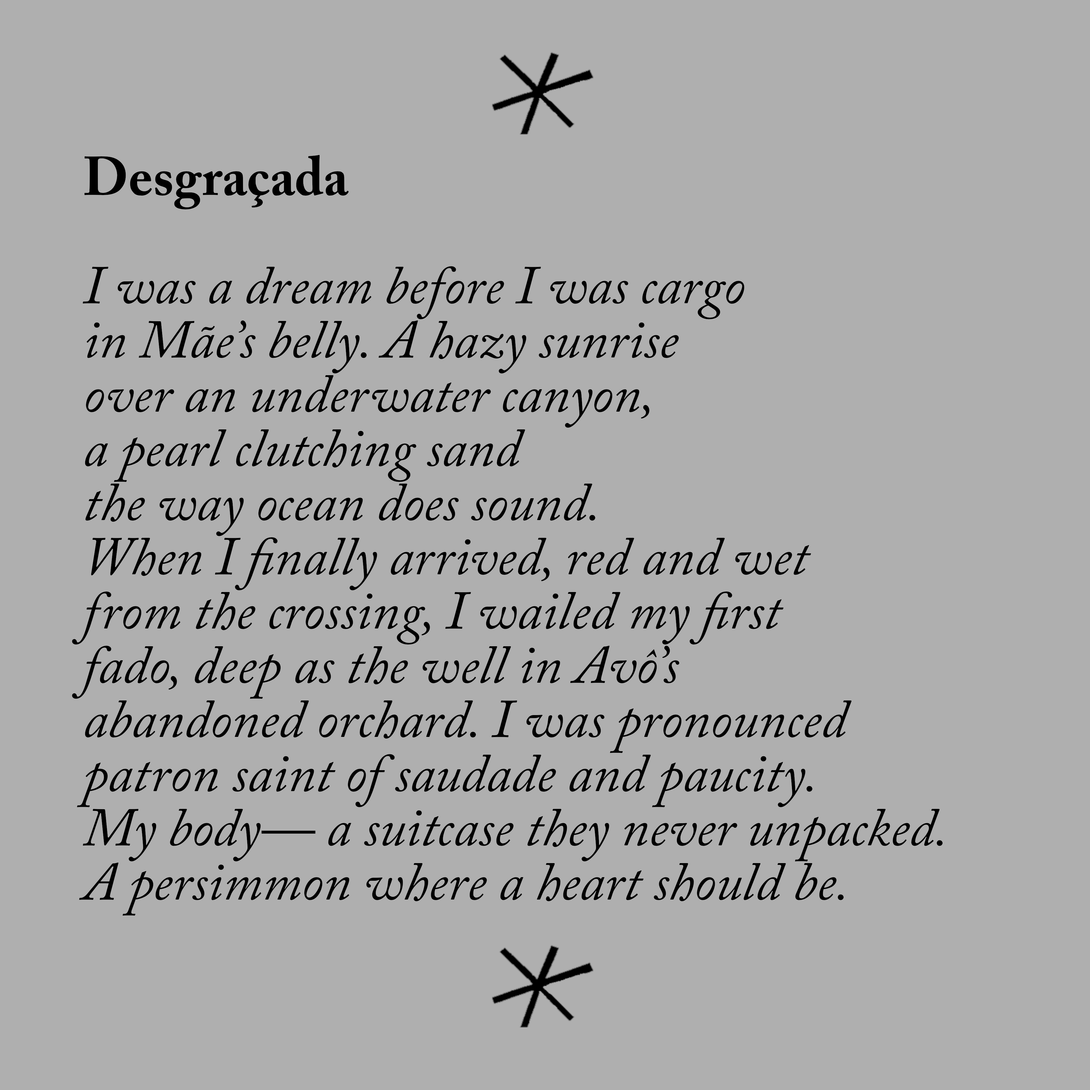 Bottlecap Press - Wholesale Poetry & Drama - Desgraçada, by Marina Carreira1