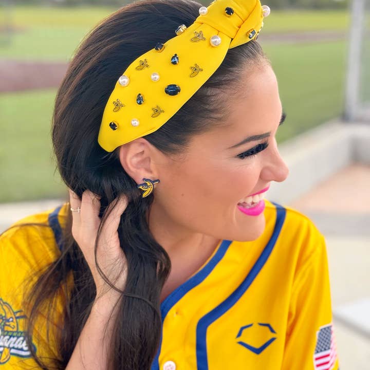 Brianna Cannon - Wholesale Stud/Post Earrings - Savannah Bananas Logo Stud Earrings1