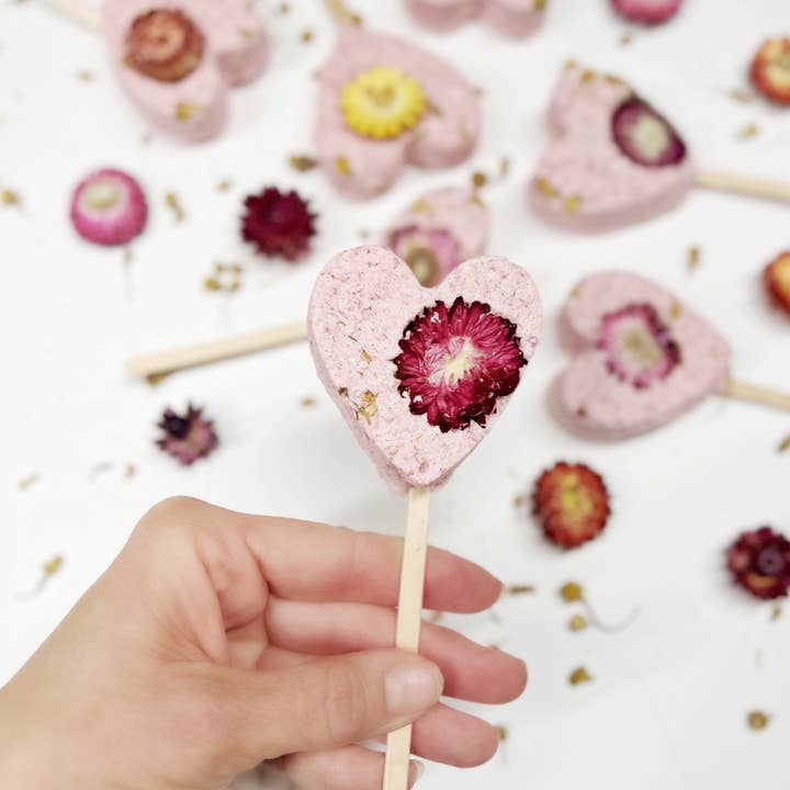 Sow the Magic - Wholesale Bath bomb/fizz - Blooming Love Sweet Heart Bath Clay Pop3