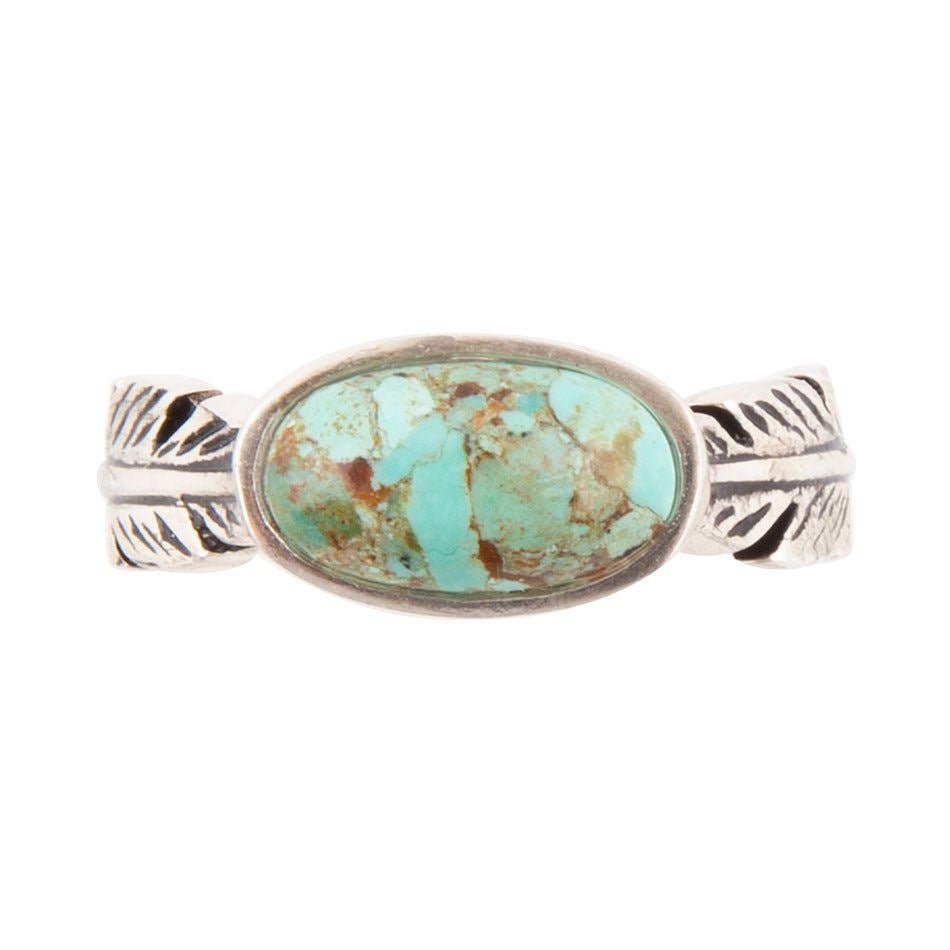 Barse Jewelry – wholesale Cocktail/statement ring – Feather Sterling Silver and Turquoise Ring2