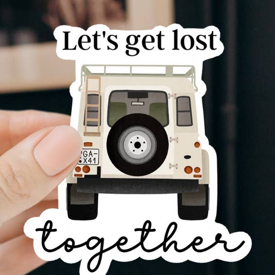 Autocollant vinyle Camper Van Love « Let's Get Lost » pour la vente par Tilda&Theo