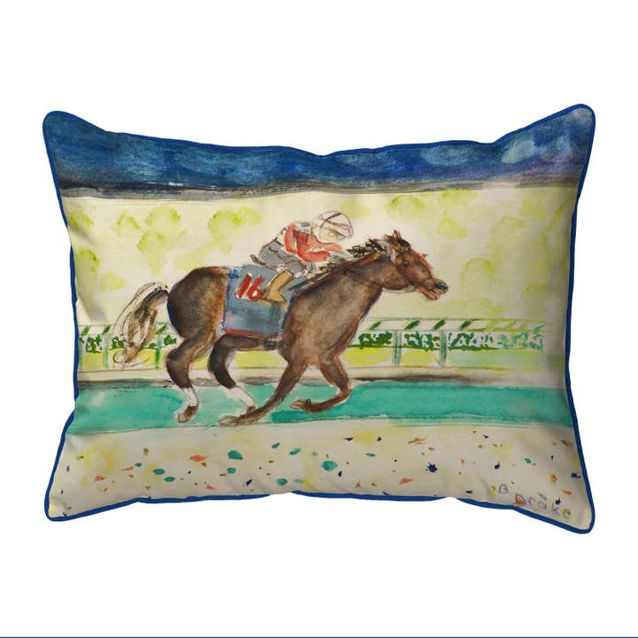 Derby Winner kussen met snoer voor wholesale door Betsy Drake Interiors