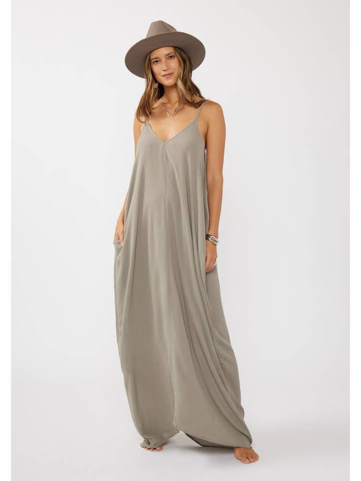 Lovestitch - Wholesale Dress - Women's - The Original V-Neck Cocoon Maxi Dress with Pockets14