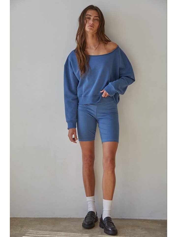 By Together - Wholesale Sweatshirt - Women's - L8591 | Knit Cotton Polyester Garment Washed Pullover 3