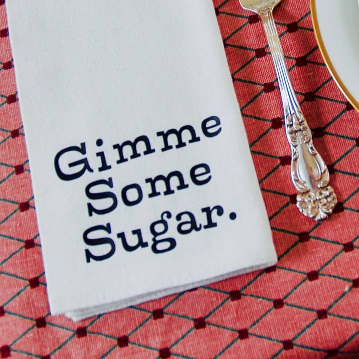 The Gimme Some Sugar Cotton Napkin for wholesale by Down South House & Home