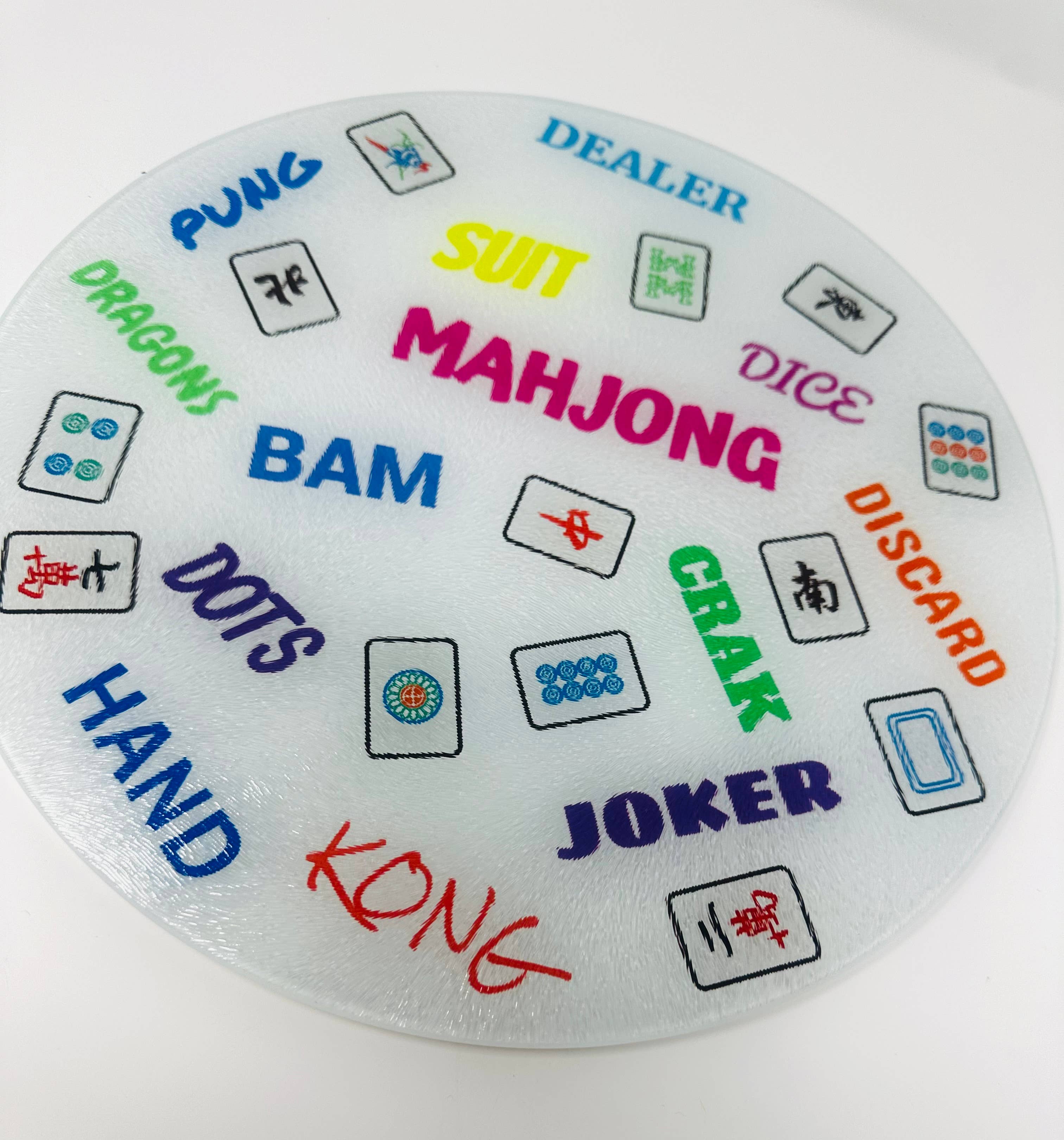 Resinate By KS / by KRISTIN SMITH - Venta al por mayor Tablas de cortar - Tabla de cortar Mahjong Lover, tabla de charcutería2