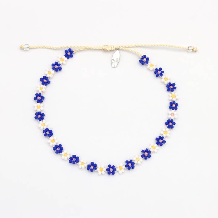 Kelopak Daisy Chain Beaded Anklet for wholesale by Pineapple Island